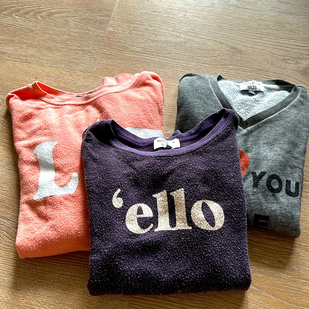 Wildfox 3 sweatshirts for the price of half of one